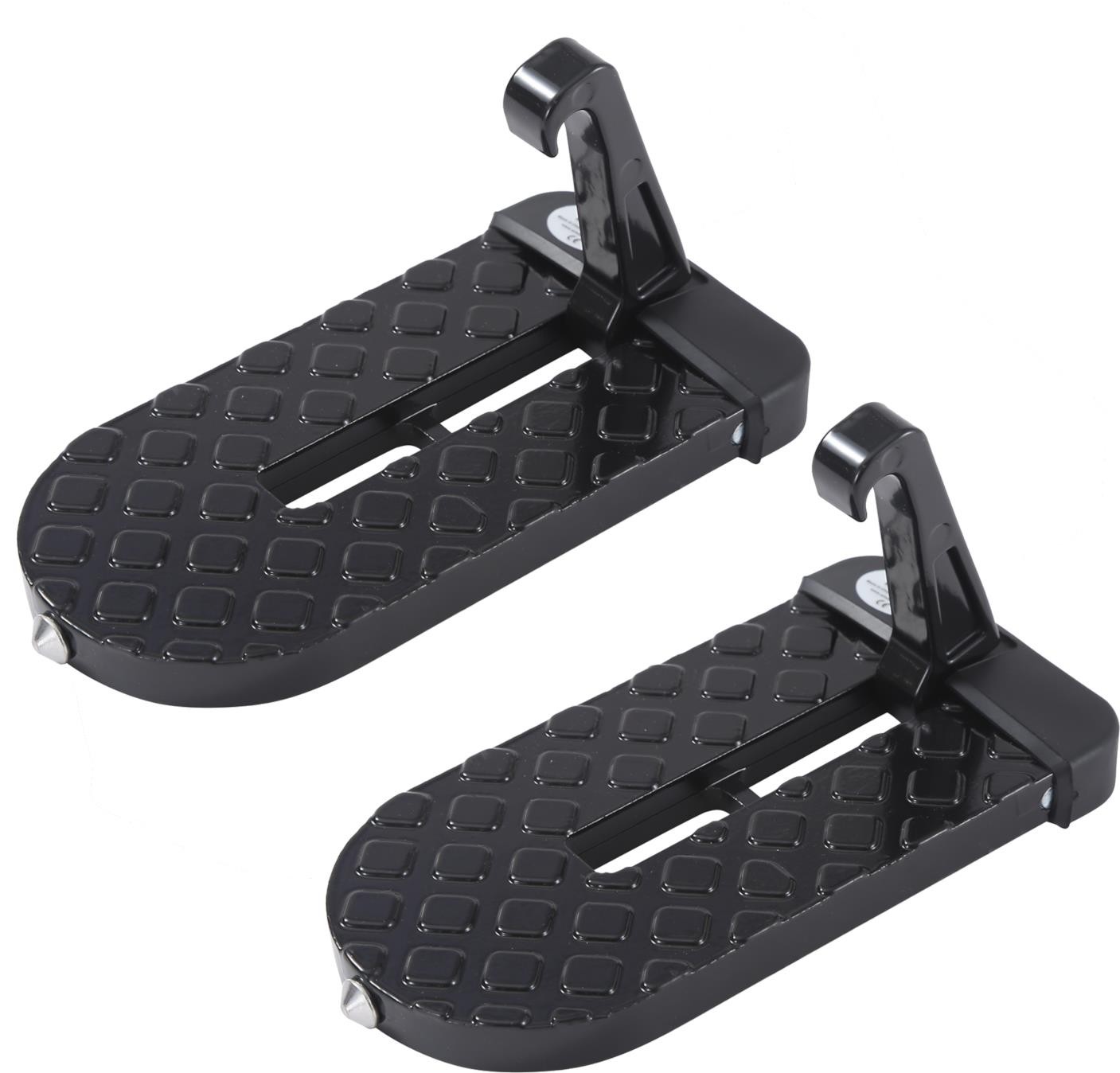 Car Doorstep Foot Folding Pedal 2PCS- Black