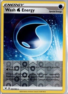 Wash Water Energy 165/185 Uncommon Vivid Voltage Pokemon Reverse Holo MP