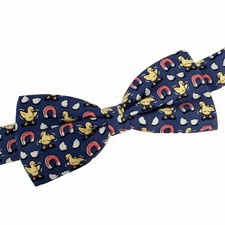 Vineyard Vines Boy's Bow Tie Chick Magnet Navy Blue Silk 2" W x 16" L euc