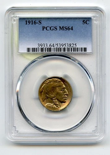 1916-S 5c Buffalo Nickel PCGS MS64 - GC471
