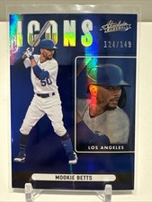 2022 Panini Absolute #I-4 Mookie Betts Icons Spectrum Blue #’d 124/149