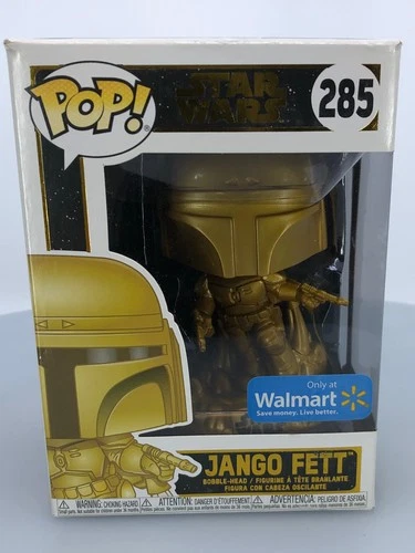 Funko POP! Star Wars Gold Set Jango Fett Gold #285 Walmart Exclusive DAMAGED