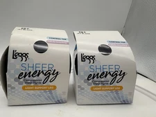 2 L’eggs Sheer Energy Q+ Jet Black Compression Tights Lot Light Support