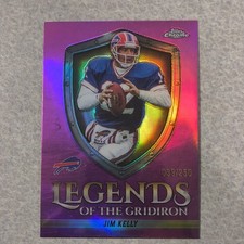 Jim Kelly 2025 Topps Chrome Legends Of Gridiron LOG-4 - Purple Refractor /250