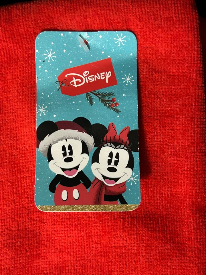 Disney Santa Mickey Mouse Navidad Juego de 2 Toallas de Mano Rojo Baño Cocina Foto 4 de 4