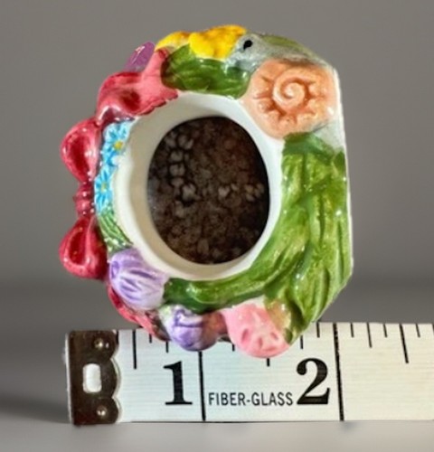 SPRING/EASTER Napkin Rings Set Of 4 Vintage 1999 Ceramic Floral Napkin Holders - Picture 11 of 11