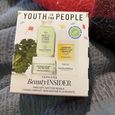 NEW Sephora Beauty Insider Youth to the People: Skin Cleanser, Cream, Mask Set