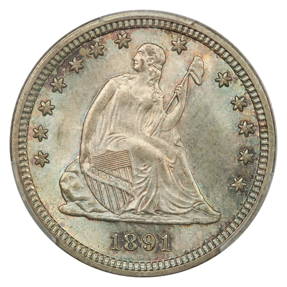 1891 25C PCGS/CAC MS66+ - Liberty Seated Quarter - Image 3 of 4