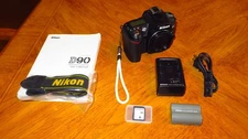 Nikon D90 12.3 MP DSLR Camera Body Only - Black - Excellent - Only10,793 Shutter