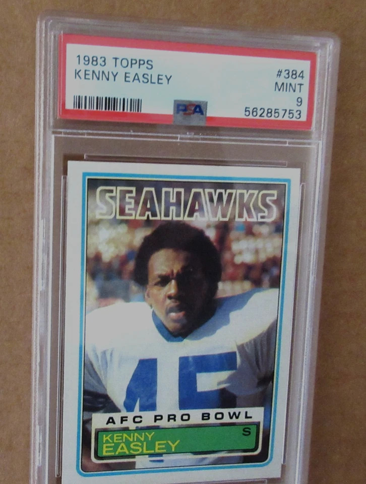 1983 TOPPS # 384 KENNY EASLEY PSA 9 HOF SEAHAWKS - Image 4 of 4