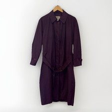 Vintage L.L. Bean Women’s Trench Coat Purple Belted Made in USA Size Medium