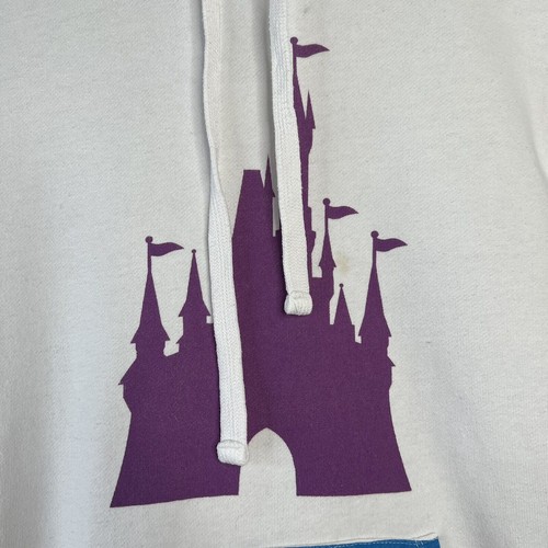 Disney Land Parks Size 1X Retro Striped Castle Pullover Hoodie Sweatshirt Unisex - Picture 6 of 12