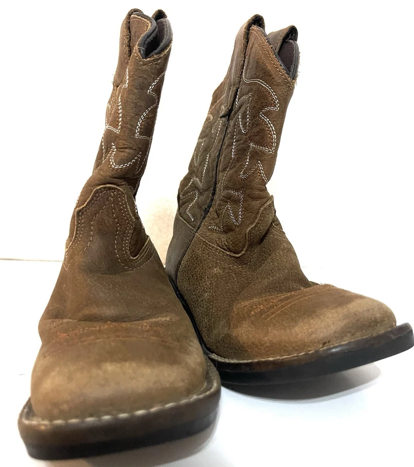 Roper младенца ясельного возраста Sz 10 Western ботинки ковбой коричневый искусственной кожи - Изображение 2 из 4