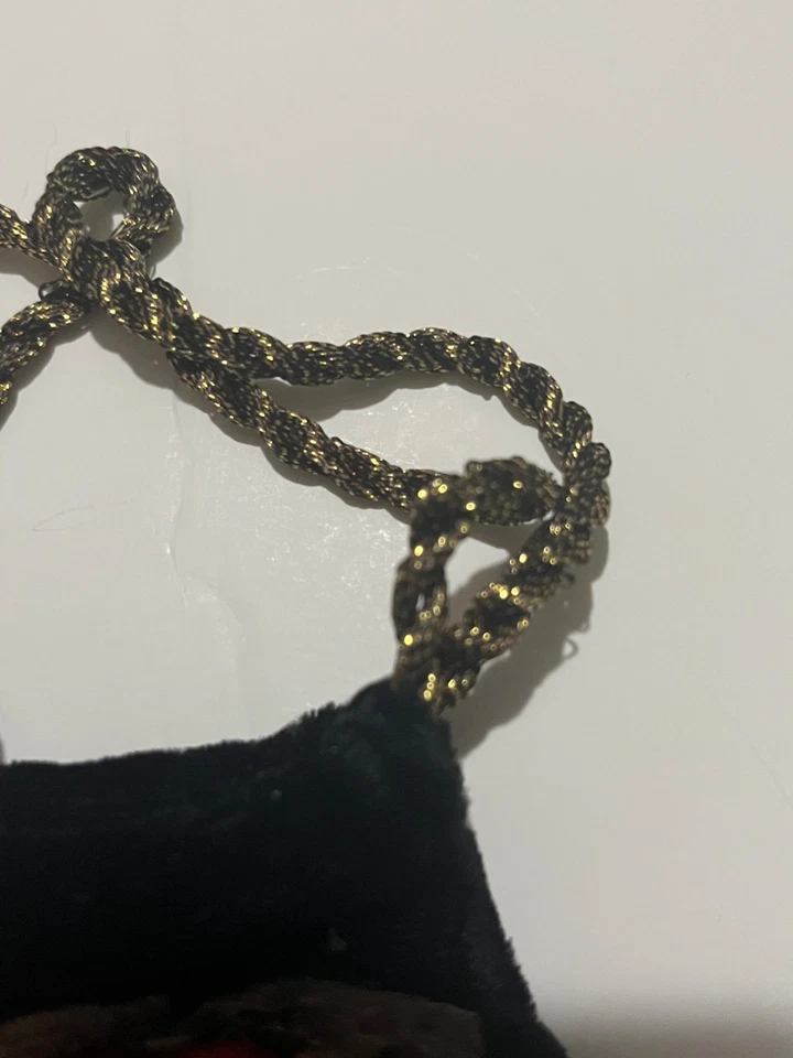 Lote de 2 carteras vintage negras, rojas y 1 par de guantes negros de encaje sin dedos Foto 4 de 4