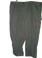 Carhartt Dungaree Fit B151-FAT Work Carpenter Pants Men Sz 44x26 Leather Patch