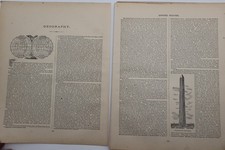 1889 CRAMS ATLAS LITHOGRAPH US STATE TERRITORY MAP PRINT PAGE