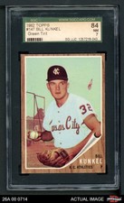1962 Topps #147 Bill Kunkel PCH Athletics RARE VARIATION SGC 7 - NM