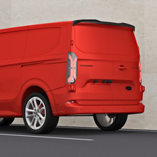 Ford Transit Custom MK2: Spoiler Lip - Gloss Black V1 Barn Door Rear 24+
