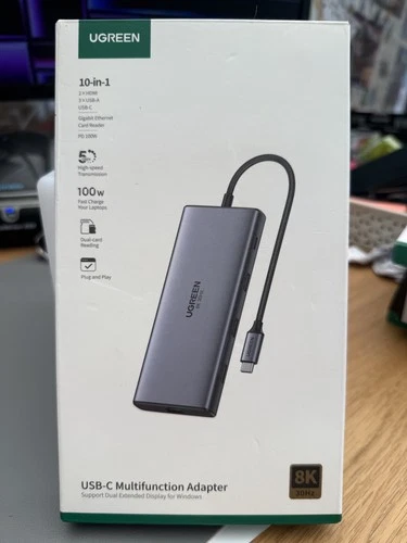 UGREEN Docking Station, Revodok Pro 210 USB C Hub (10-in-1) Dual 4K, Single 8K