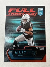  2024 DONRUSS ELITE TRE TUCKER FULL THROTTLE RED #/75 LAS VEGAS RAIDERS 