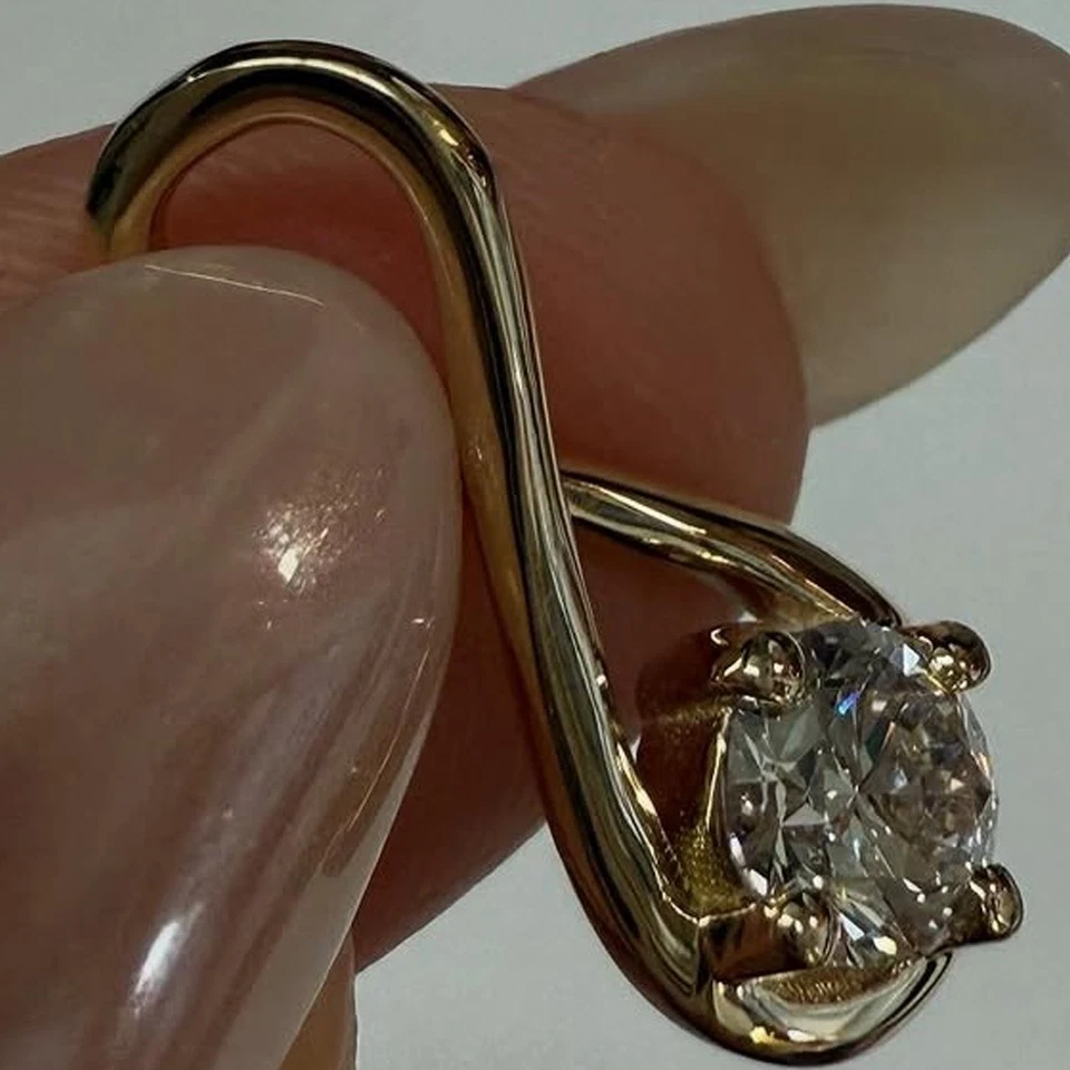 IGI 1.50Ct Round Cut E VS1 Lab Grown Diamond Infinity Pendant In 14K Yellow Gold - Image 3 of 4