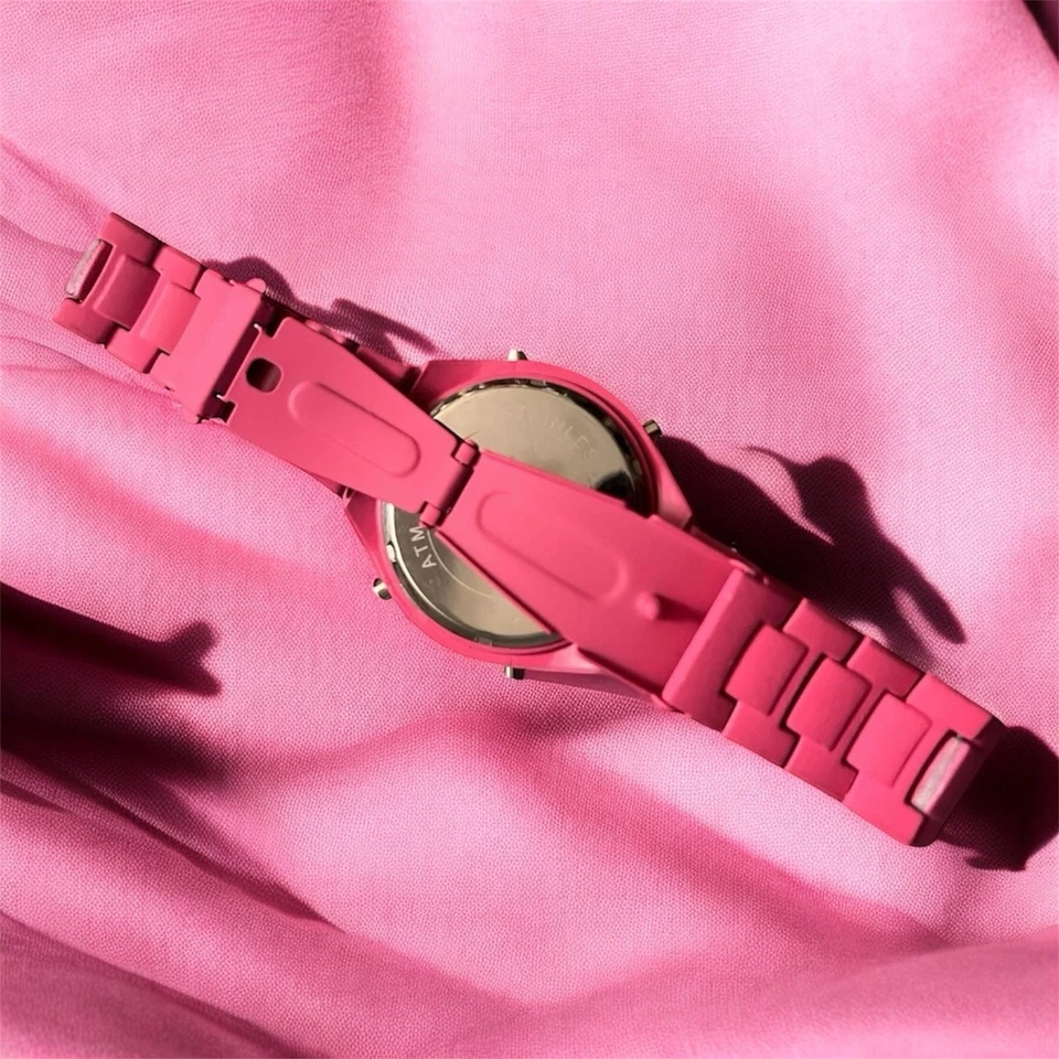 Reloj digital Tous D-Bear descontinuado Fucsia IP pulsera de acero inoxidable Foto 2 de 4