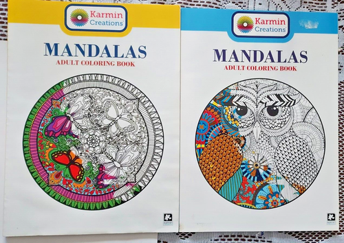 Set Of 2 Karmin Creations Mandala Adult Coloring Books | eBay