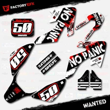 Red Wanted Racing Graphics Kit fits 04-12 Honda Crf50 CRF 50 Decals Stickers