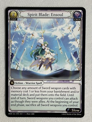 Grand Archive TCG - Spirit Blade: Ensoul - DOA 1st EN-253 Grand Archive TCG - Spirit Blade: Ensoul - DOA 1st EN-253