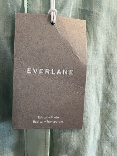 NWT Everlane Dress Green The Caftan Kaftan Midi Lagenlook Minimalist Small - Picture 3 of 10
