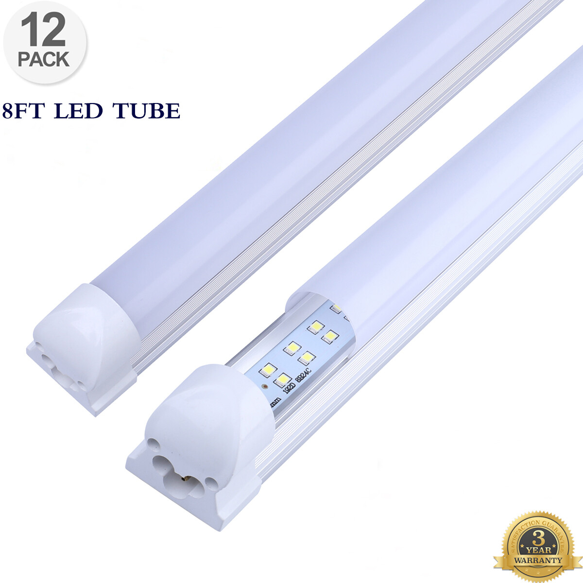 12Pack 8 Foot Led Shop Light 72W T8 Integrated 8FT Led Tube Light Fixture 6000K