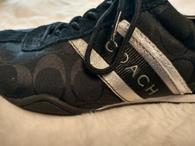 COACH JAYME girls Shoes Size 3 BLACK AND SILVER
