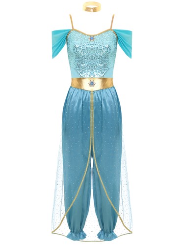 Womens Costume Metallic Dancewear Sleeveless Belly Performance Cosplay Sequin - Picture 38 of 44
