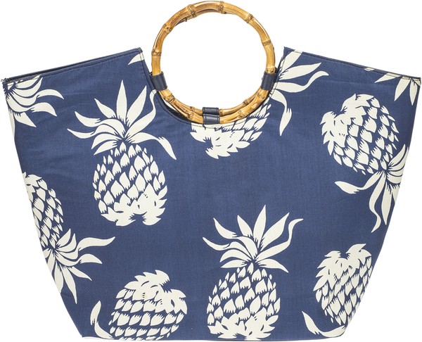 KüStenluder Marla Tropical Pineapple Ananas Bamboo Tasche Shopper Rockabilly-image