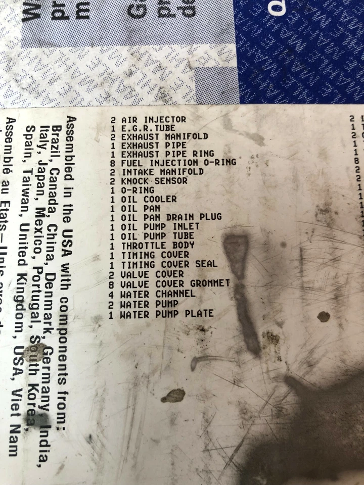 KIT DE JUNTA DE CUBIERTA DE DISTRIBUCIÓN COLECTOR DE ESCAPE MOLLE PARA MOTOR GMC CHEVY 2008-13 6,0 L Foto 4 de 4