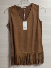 Damen Oxana Fashion Shirt Wild Leather Cognac in S/M