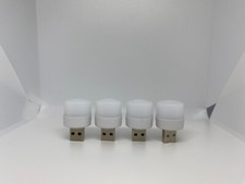 4PC USB Portable LED Mini Nights Light Small Round Lamp Computer Mobile Power US