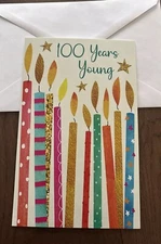 Birthday 100 Years Young Milestone 100 Year Old 5”x7.75” Stockwell Greeting Card