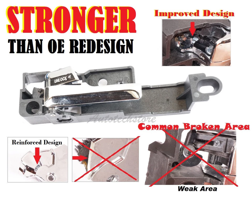 Juego de 4 manijas interiores interiores mejoradas para puerta Ford Fusion Mercury Lincoln Zephyr MKZ Foto 2 de 4