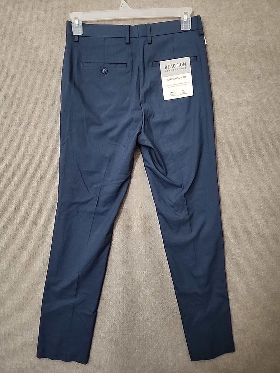 slim fit dress slacks Kenneth Cole Reaction Men's Slim-Fit Stretch Dress Pants MSRP $95   DGFOutlet