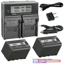 Kastar Battery LCD Dual Fast Charger for AG-VBR59 & Panasonic AJ-PX270 PX270