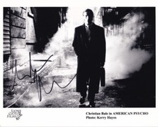 CHRISTIAN BALE signed Autogramm 20x25cm AMERICAN PSYCHO in Person autograph ACOA