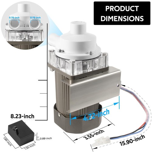 Ice Machine Motor Pump Motor Assembly for Hoshizaki S-0731 w/ 16 inch Cable Plug - Picture 13 of 13