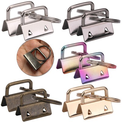 5-50 Stck. 25 mm Metall Schlüsselanhänger Hardware Kette Armband Schlüsselanhänger Ring Split Tail Clip
