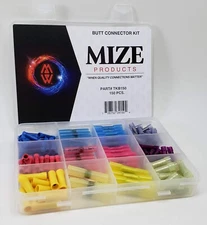 Mize Wire 150 Pc Butt Splice Connector Assortment, High Quality TKB150