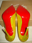 100% AUTHENTIC NEW WOMEN LOUBOUTIN HOT CHICK 100 YELLOW PATENT PUMP/HEEL US 8 — photo 7