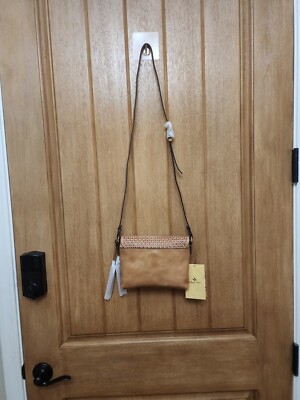 Patricia Nash's Woven Leather Corfu w Tassels C/B in Sand NWT