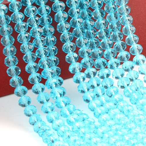 10 Strd Glass Crystal Faceted Rondelle Beads Loose Spacer Beads DIY Accessory - Picture 7 of 25