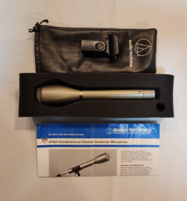 Audio-Technica AT801  Omnidirectional Condenser Microphone, Rare