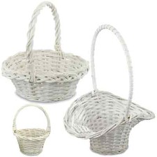 Streukörbchen Streukorb Blumenkorb weiß Hochzeit Taufe Geburtstag Blumenschmuck